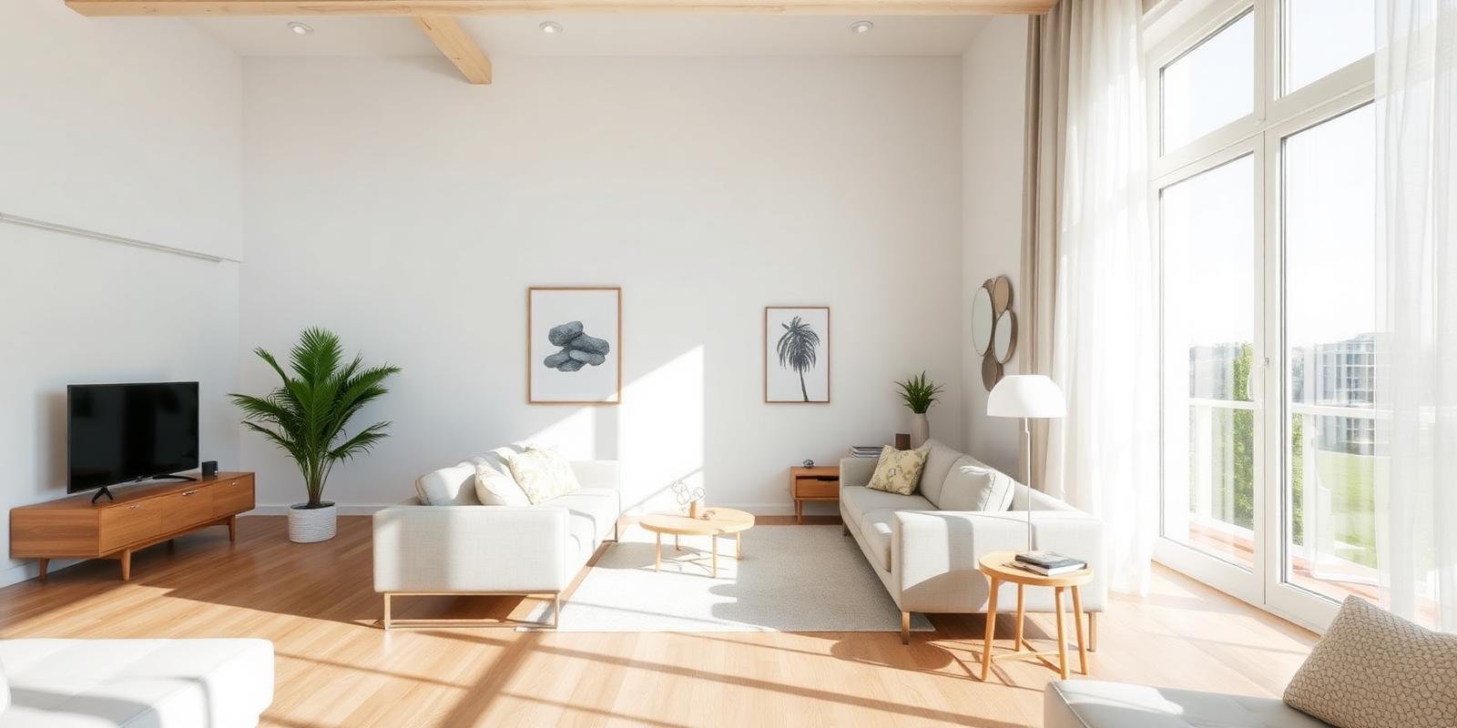 Clean modern living space